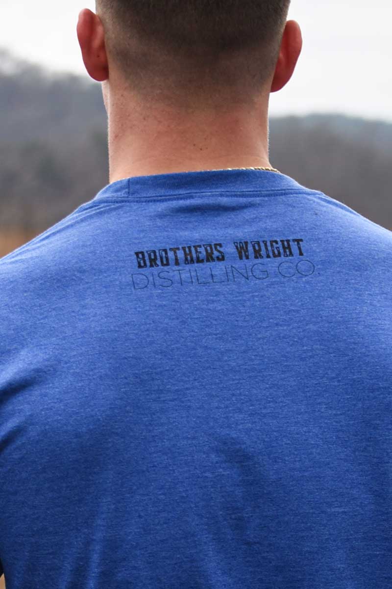 Brothers Wright Wheated - Classic Vertical Blue Tee 3