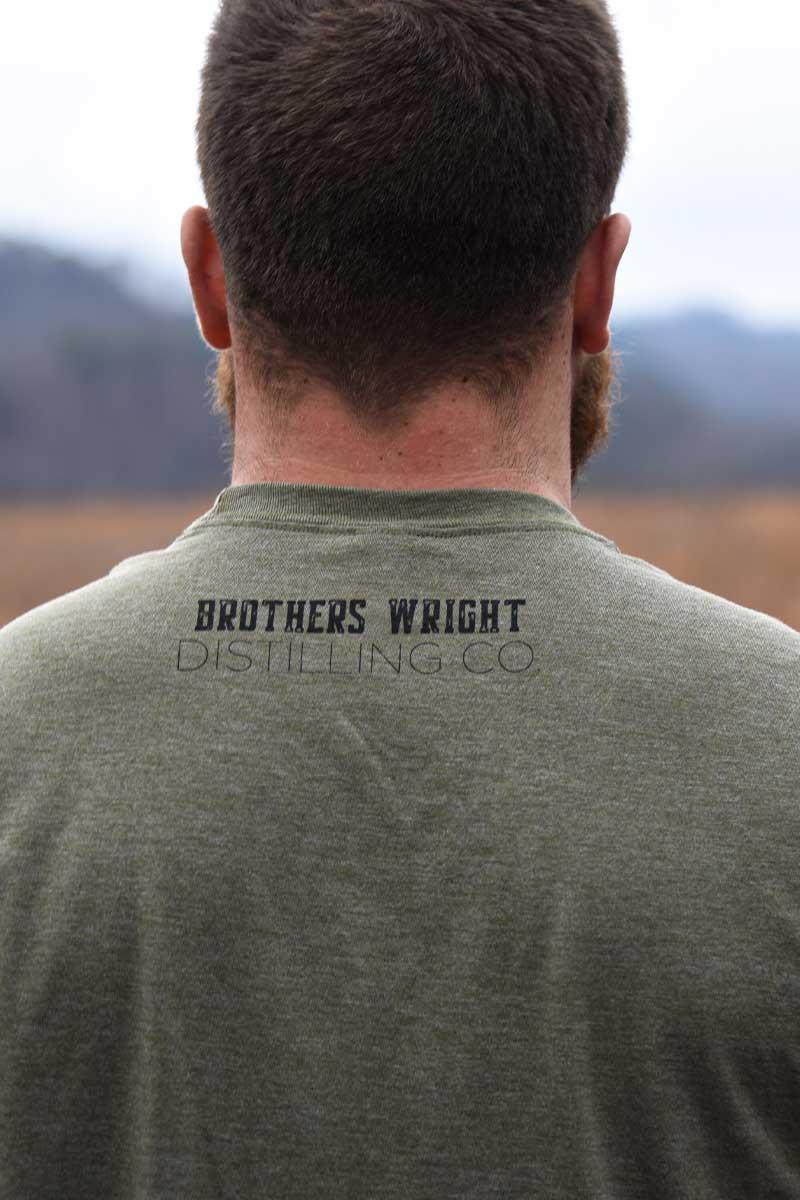 Brothers Wright Wheated - Classic Vertical OD Green Tee 3