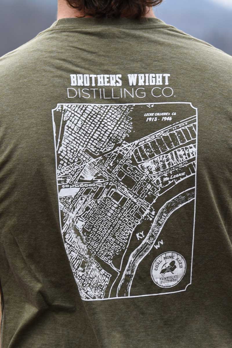 Brothers Wright Wheated - Mine Map Back OD Green Tee 2
