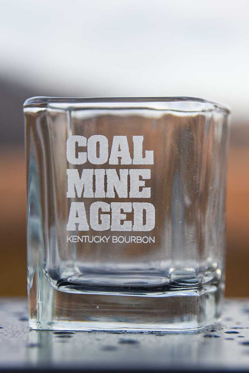 Coal Mine Aged Prism Rocks Glass