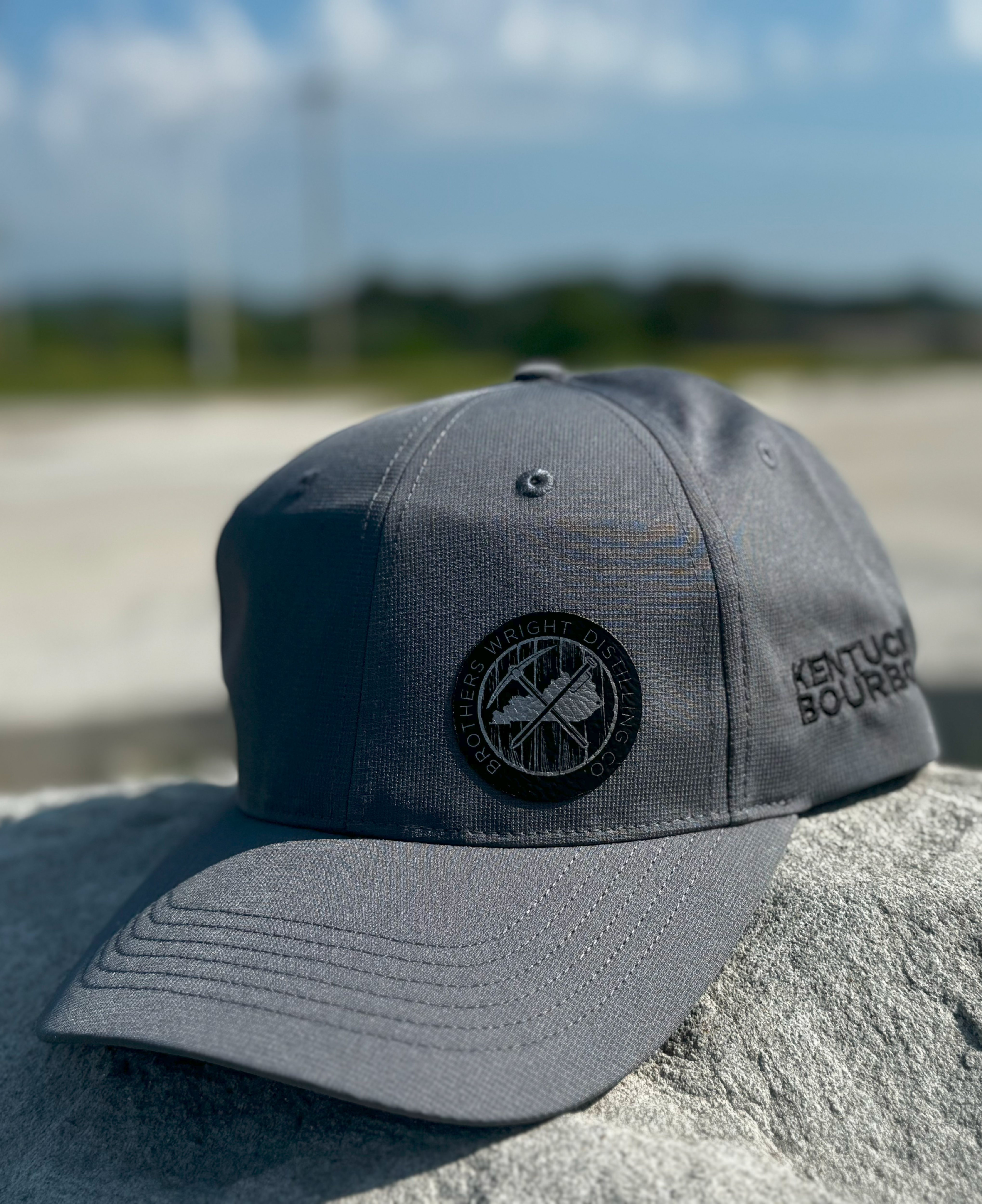 BWDC – Charcoal Leather Patch Performance Richardson Hat