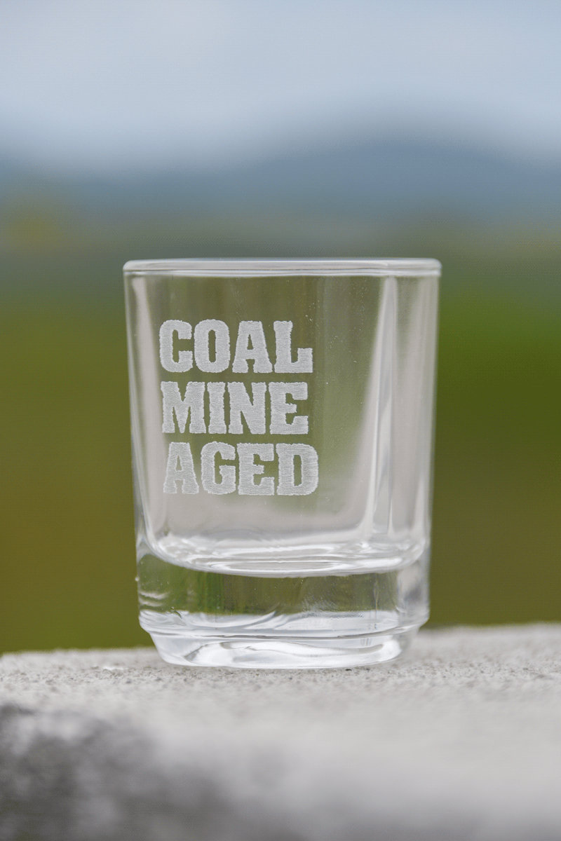 Brothers Wright Distilling Co. 2 oz Prism Shot Glass - Coal Mine Aged