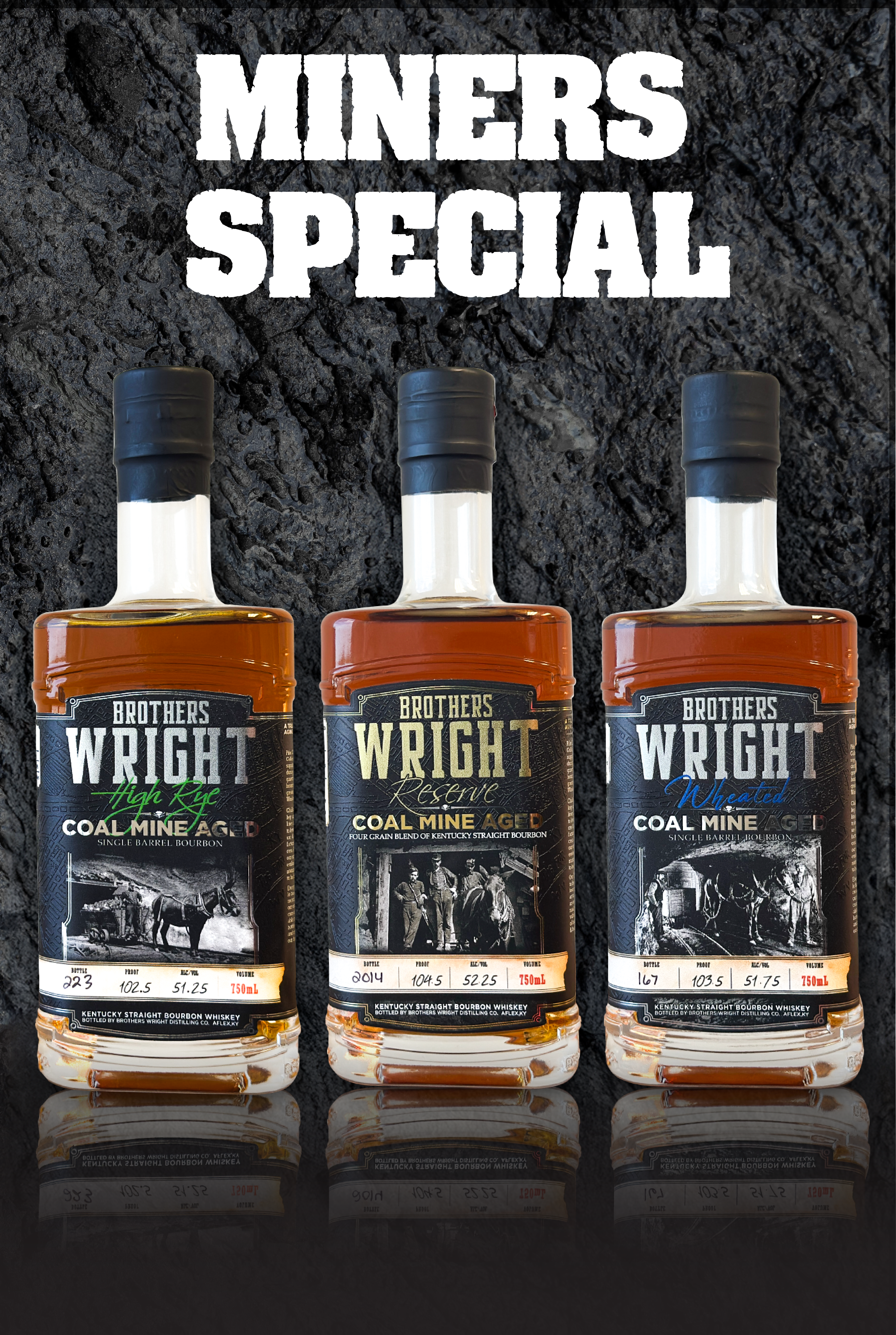 Miners Special - Three 750mL Bottle Lot