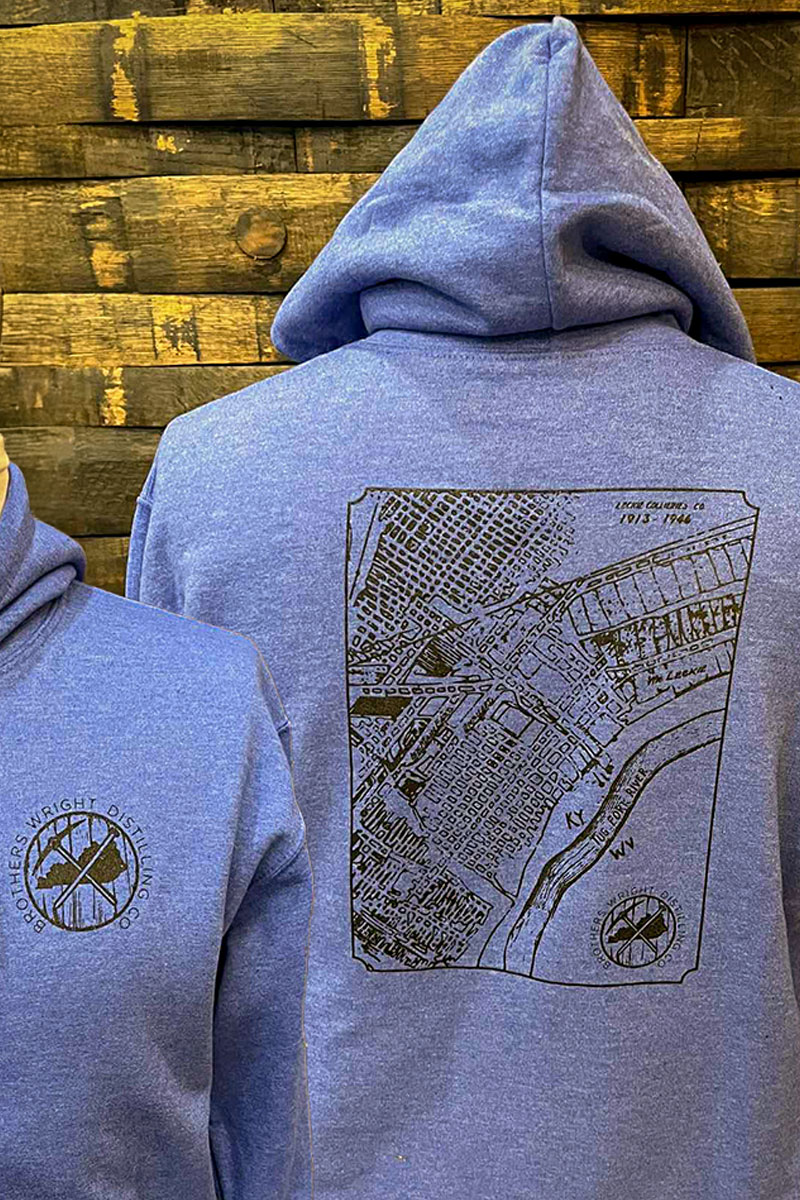 Blue Mine Map Hoodie